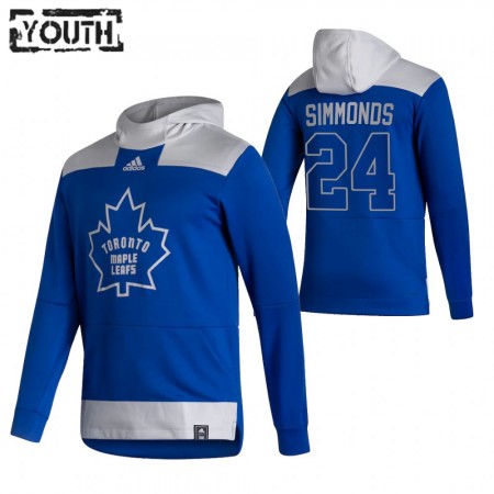 Kinder Toronto Maple Leafs Wayne Simmonds 24 2020-21 Reverse Retro Pullover Hooded Sweatshirt